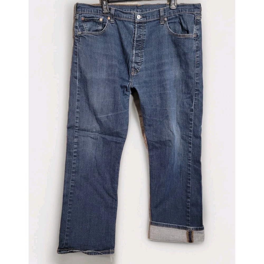 Levi's 501 Selvedge Denim Jeans 42x32(30) Made in Egypt Vintage Wash Wallet Fade